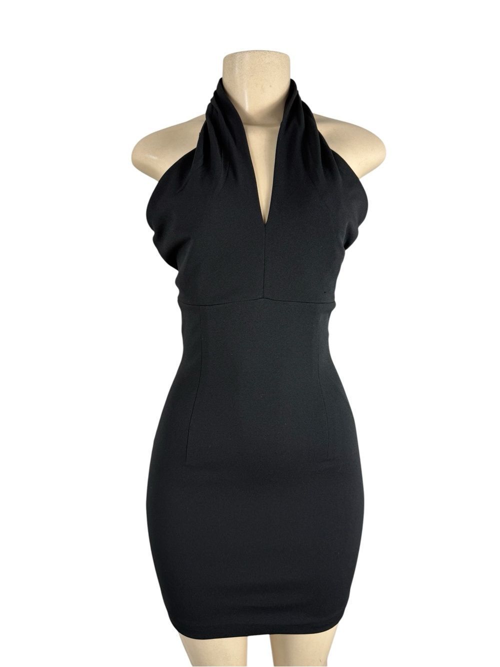 DRESS THE POPULATION Black Halter Dress XS - Picture 3 of 6